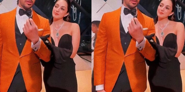 Kiara Advani Dazzles Beside Spouse Sidharth Malhotra in a Daring Neckline Ensemble [See Photos]