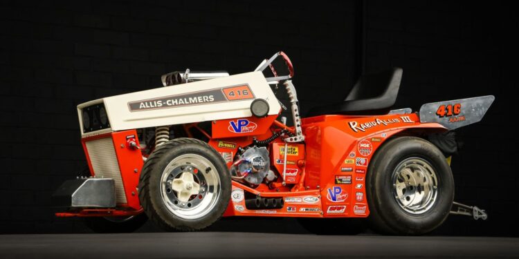 Experience the Raw Power of a Nitromethane-Fueled Allis-Chalmers Lawn Dragster