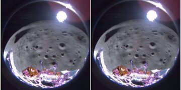 Remarkable Image of the Odysseus Moon Lander Snapped from Orbit