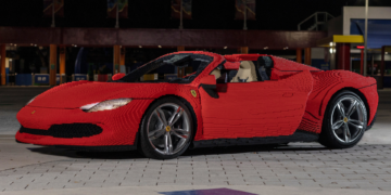 Life-Sized Lego Replica of Ferrari 296 GTS Astonishes at Nearly 4000 Pounds, Built in 1,850 Hours