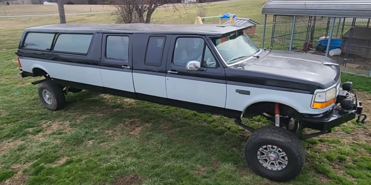 The Birth of a Super-Stretched Ford Bronco from the Ashes of Five Trucks