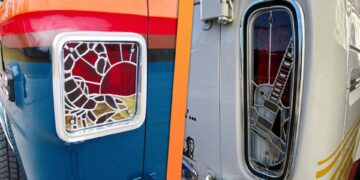Discover the Artistic Brilliance of Stained Glass Taillights on Vintage Vehicles