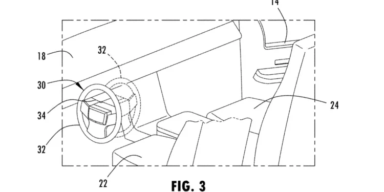 Innovative Steering Wheel Concept by Ford Could Become an Accessible Handle for Vehicle Entry