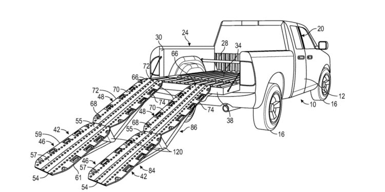 Innovative Foldable Bed Ramps for Pickup Trucks Patented by General Motors
