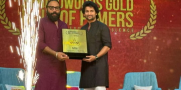 Nani Honored with Best Actor Award for ‘Hi Nanna’ at BehindWoods Event; Presented by Sandeep Reddy Vanga