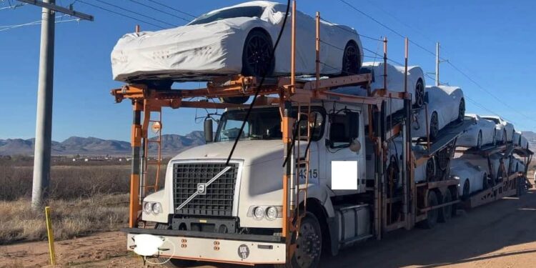Bold Heist: Man Makes Off with Car Carrier Loaded with 10 C8 Corvettes