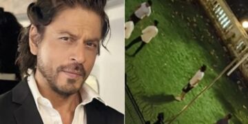 Shah Rukh Khan Enjoys a Game of Football with Youngest Son AbRam Outside Their Home Mannat
