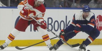 MacKenzie Weegar Scores Three as Calgary Flames Triumph Over Islanders 5-2