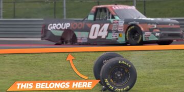 The Rear End of a NASCAR Truck Dropped Off Mid-Race at Circuit of the Americas