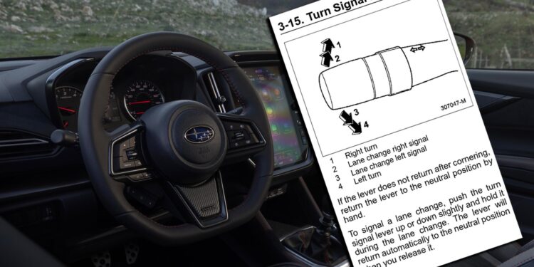 Subaru Reverts to Traditional Turn Signal Stalks for 2024 WRX Model