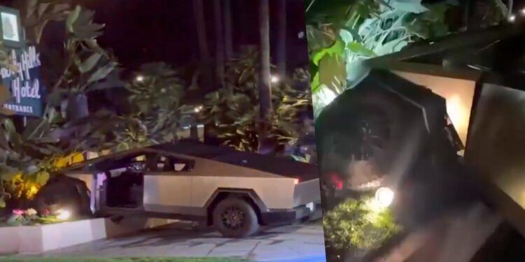 Brand New Tesla Cybertruck Wrecked by Owner on Delivery Day