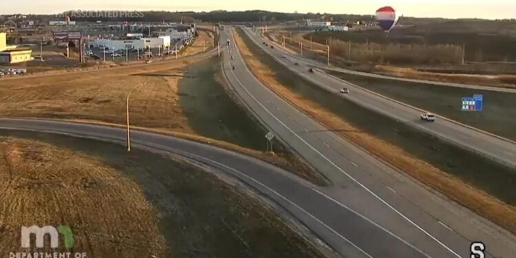 Hot Air Balloon Incident on Minnesota Roadway Reported by The Associated Press