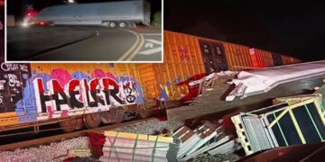 Shocking Video Captures Train Colliding with Semi-Truck as Driver Escapes