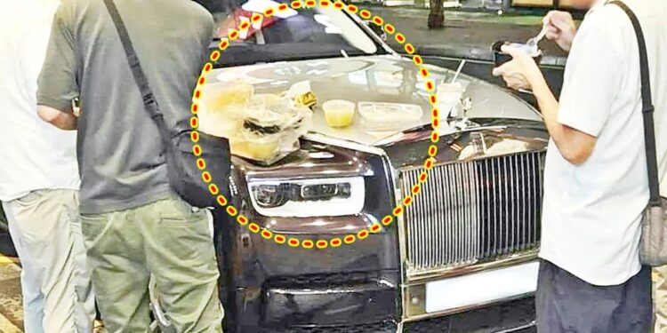 Controversial Use of Luxury $500K Rolls-Royce as a Makeshift Buffet Stirs Internet Outrage