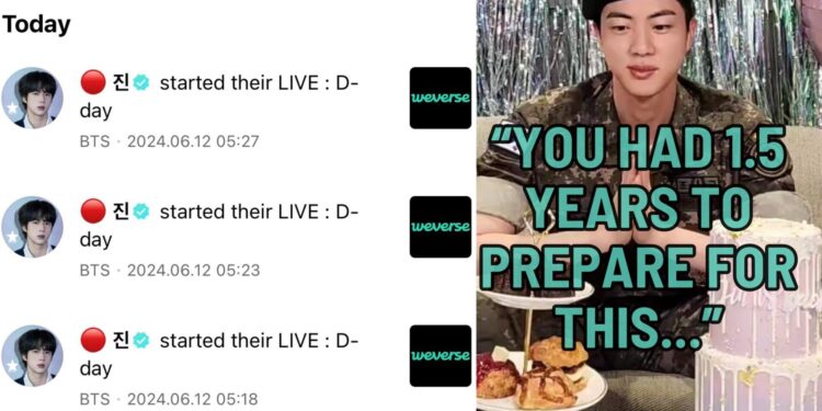 BTS Jin’s Arrival Overwhelms Weverse Servers Causing a Crash