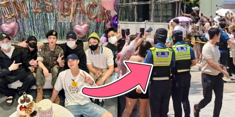 Enormous Gathering of Fans at HYBE for BTS’s Jin Return