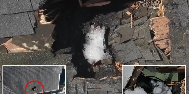 New Jersey Family Escapes Injury as Ice Chunk from Sky Tears Through Their Roof