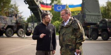 Ukraine’s President Zelensky Reviews Patriot Missile Battery on Visit to Germany