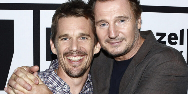 Epic Reenactment of ‘Real Housewives’ Scene by Ethan Hawke and Liam Neeson Leaves Fans Delighted